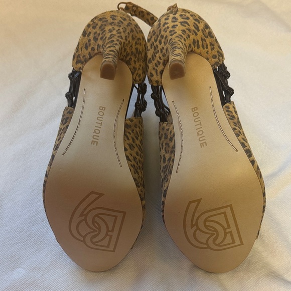 Boutique 9 Leopard Print Open Toe Heels - Women’s Size 7.5 - Picture 8 of 9